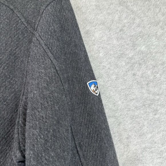 Kuhl Sweater Mens Medium Gray Konfronter 1/4 Snap Jacket Pullover Mock Neck - Picture 3 of 13